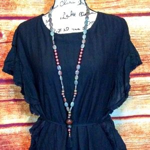 Handmade natural Jasper lariat necklace